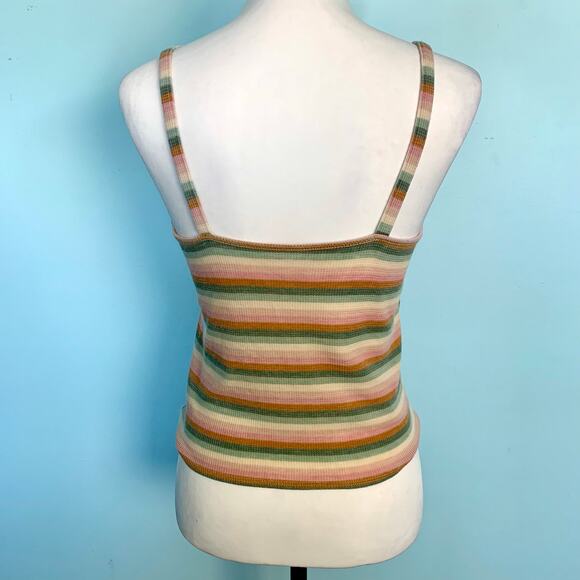 American Eagle Outfitters Tie Front Striped Tank Top Size Small - Picture 4 of 7